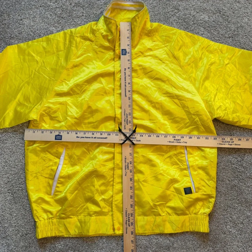Eco Clean Natural Taste Yellow Windbreaker Jacket Japanese Kanji Graphic XL